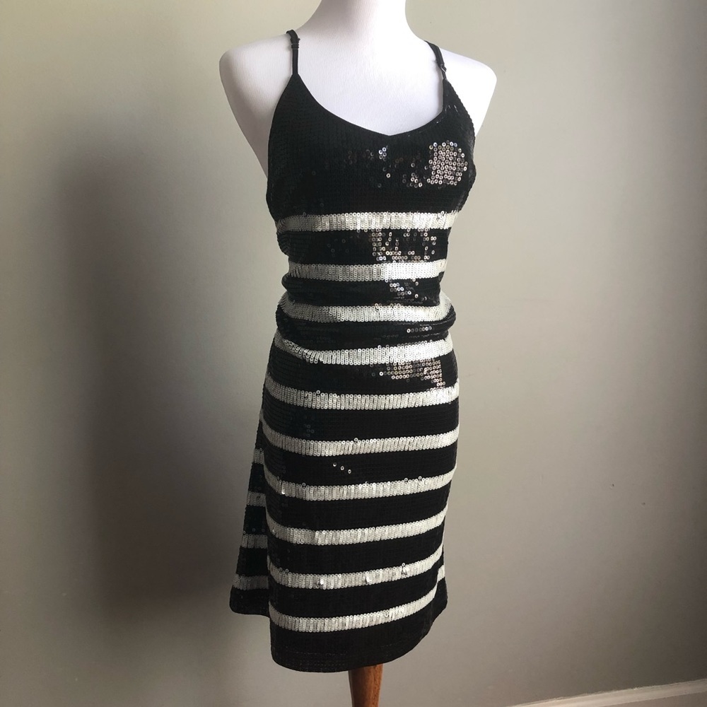 Black & White sequins dress